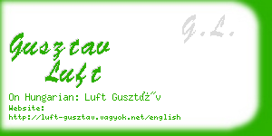 gusztav luft business card